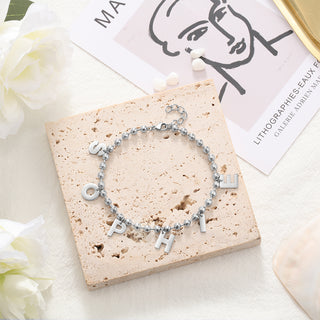 Personalized Stainless Steel Letter Bracelet
