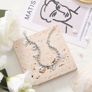 Personalized Stainless Steel Letter Bracelet