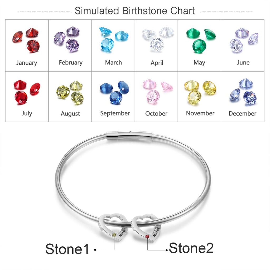 Engraved Stainless Steel Bangle Bracelet