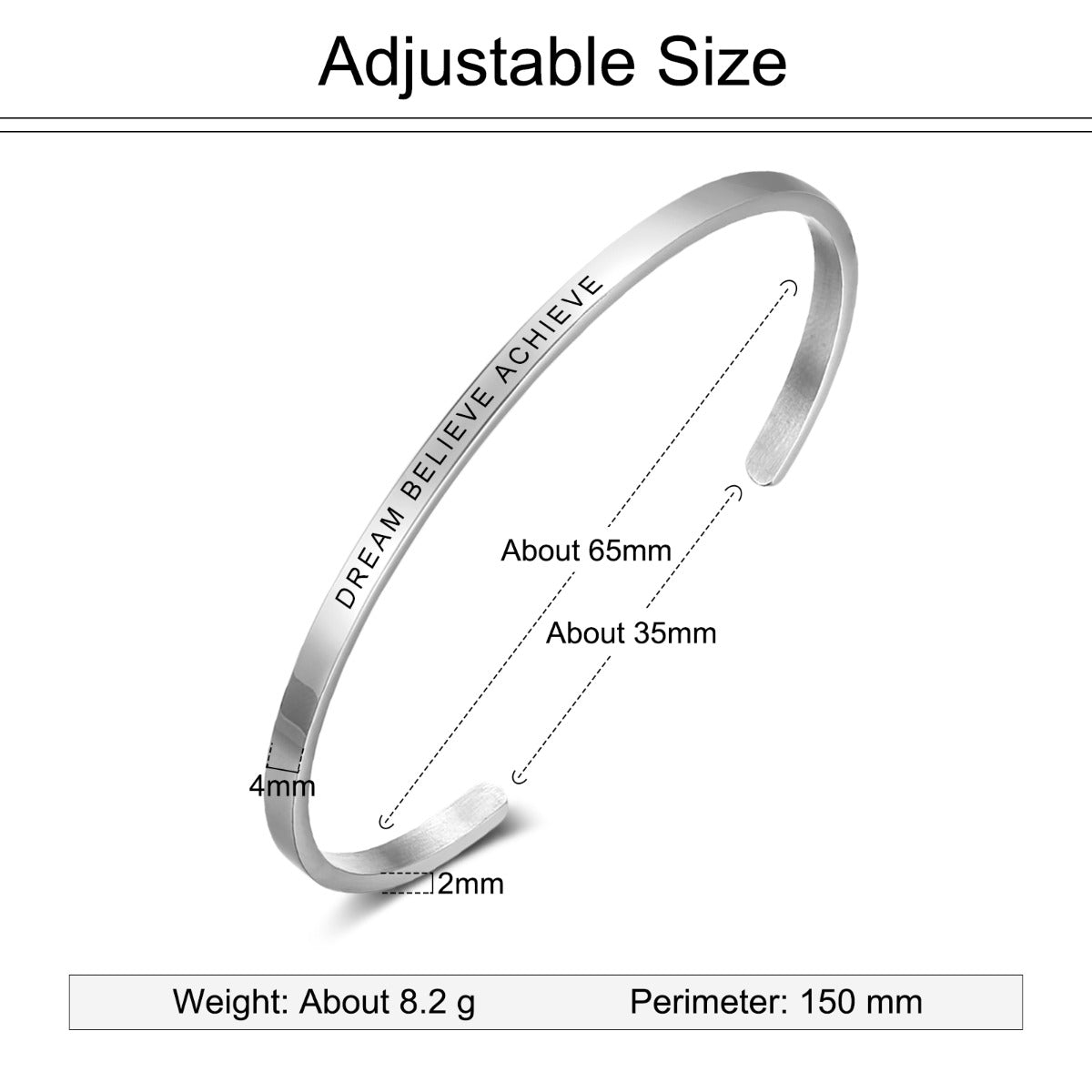 Custom Stainless Steel Bangle Bracelet