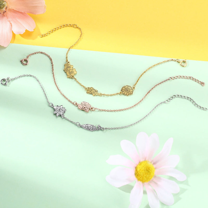 Custom Birthflower Bracelet
