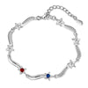 Rhodium Plated Star CZ Bracelet