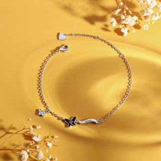 Copper Birthstone Butterfly Bracelet