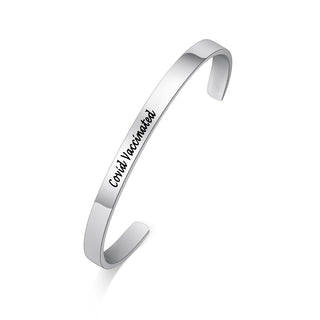 Have Been Vaccinated Engraved Stainless Steel Bracelet