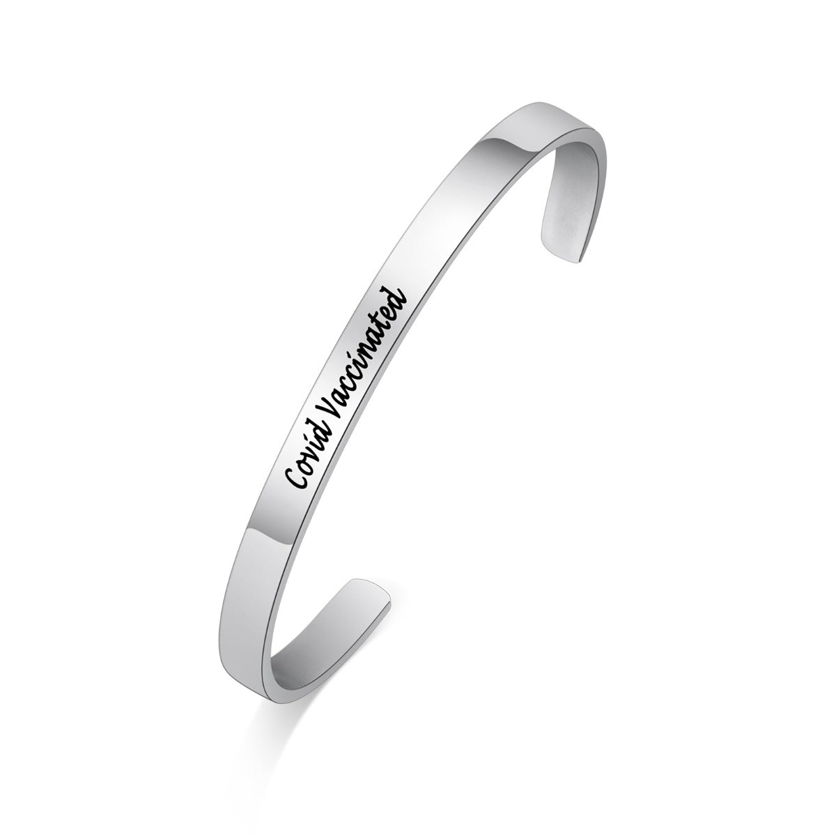 Have Been Vaccinated Engraved Stainless Steel Bracelet