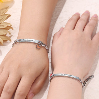 Stainless Steel Vaccination Couple Bracelet