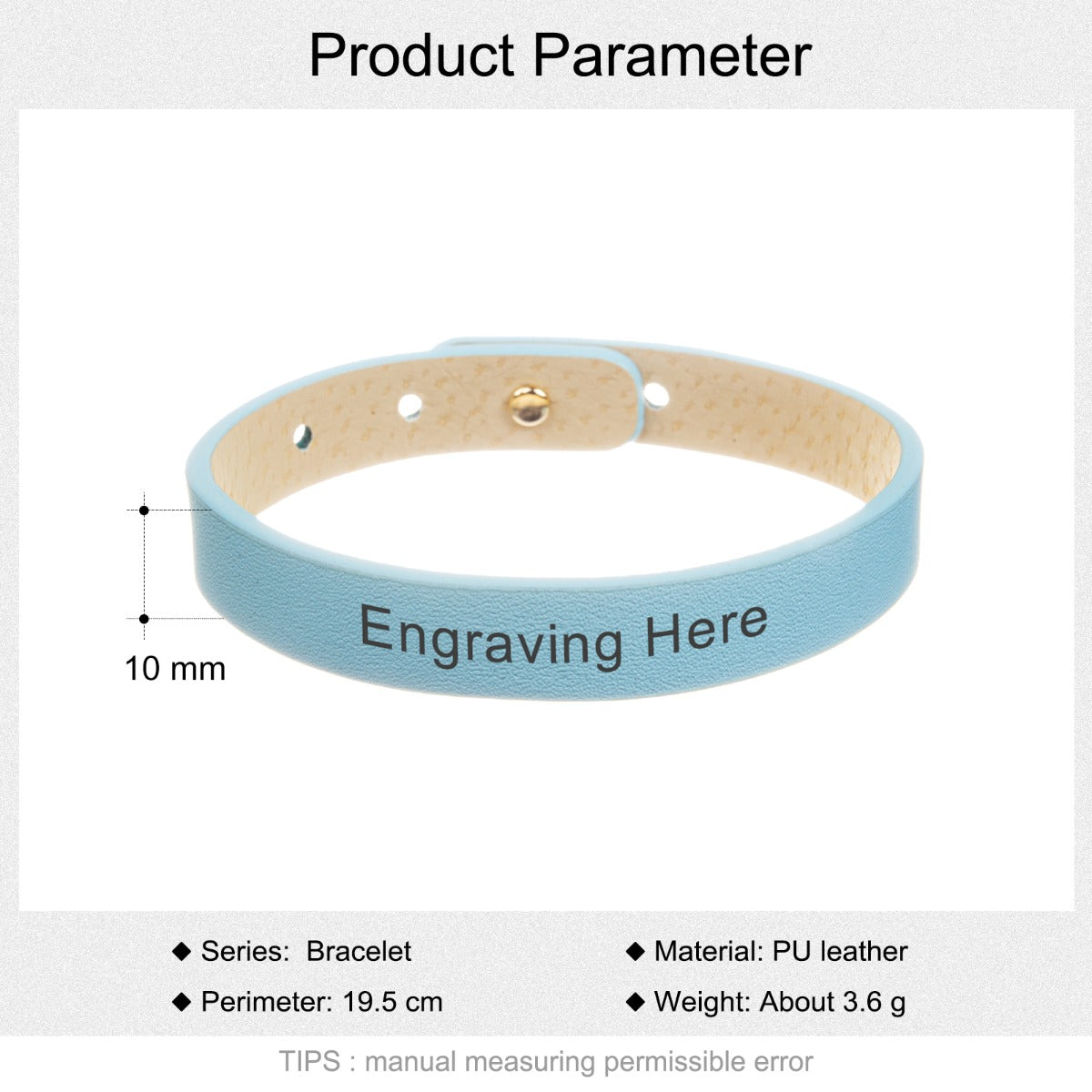 Personalized PU Leather Bracelet