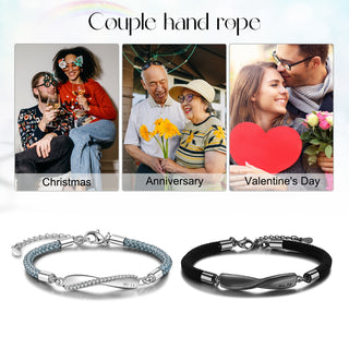 Jewelry Rhodium Plated Couple Bracelet