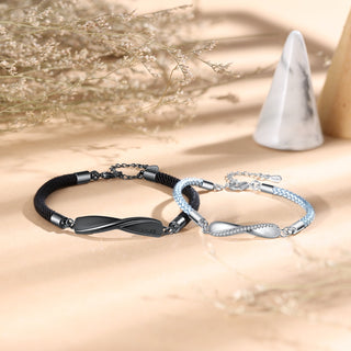 Jewelry Rhodium Plated Couple Bracelet