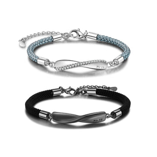 Jewelry Rhodium Plated Couple Bracelet