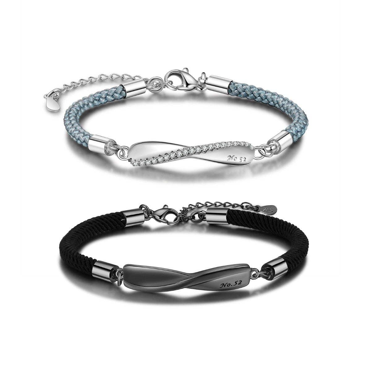 Jewelry Rhodium Plated Couple Bracelet