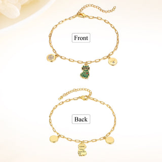 Rhodium Plated Cat Bracelet