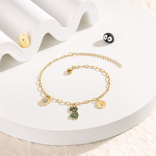 Rhodium Plated Cat Bracelet