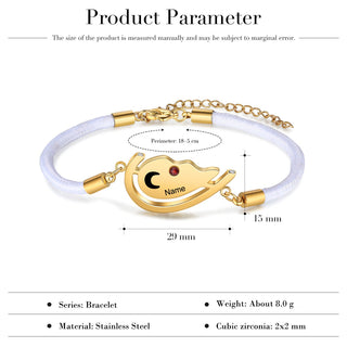 Personalized Heart Shape Couple Bracelet