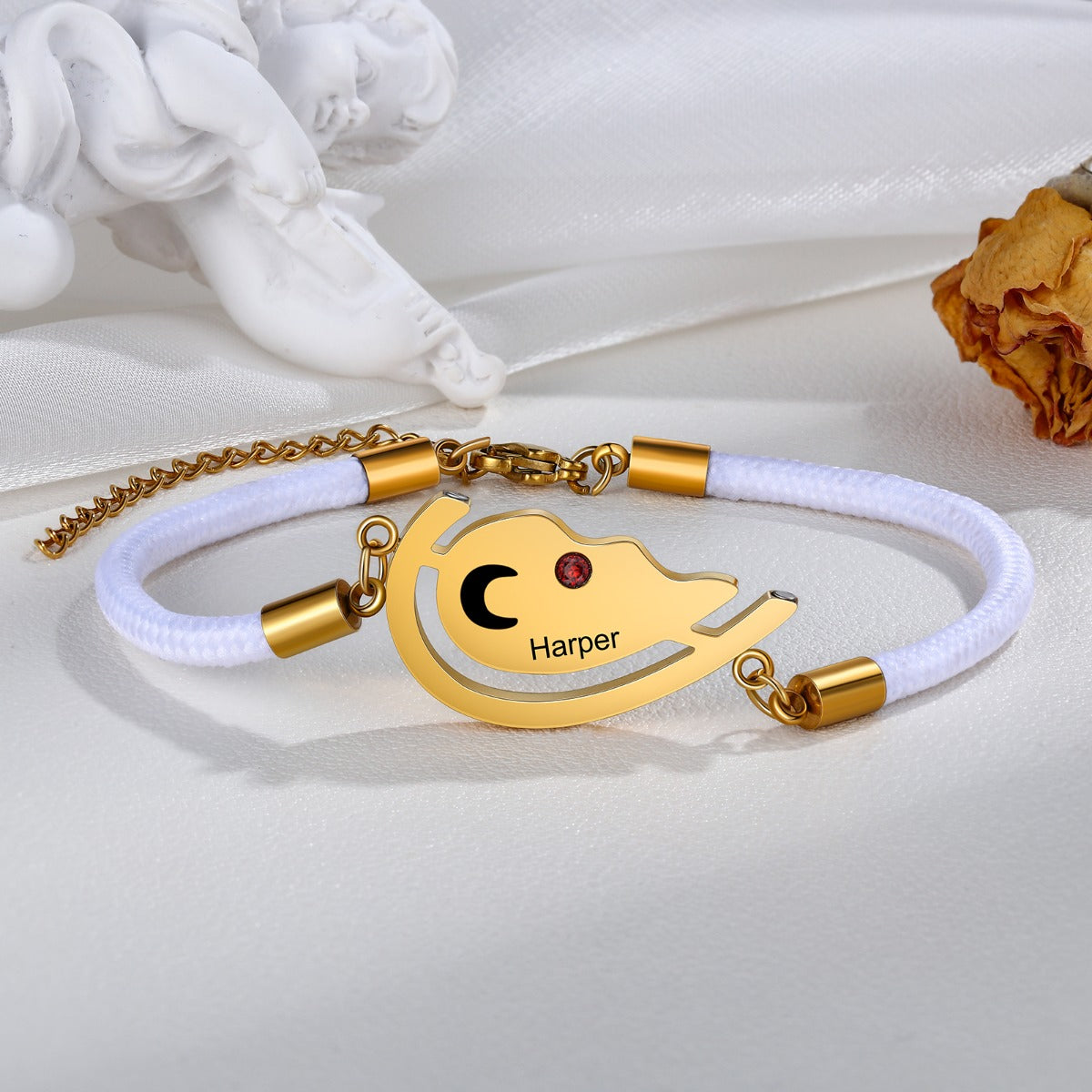 Personalized Heart Shape Couple Bracelet