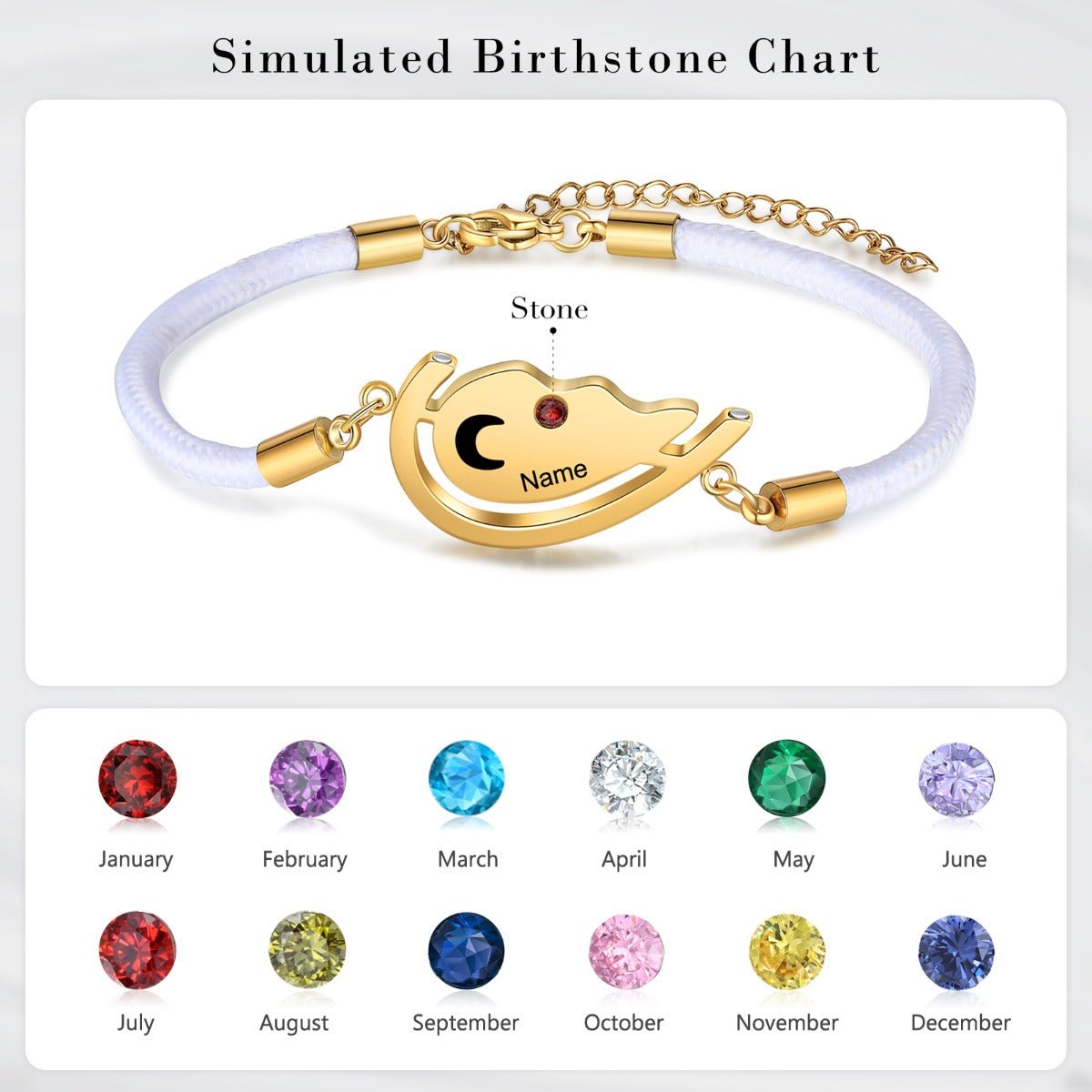 Personalized Heart Shape Couple Bracelet