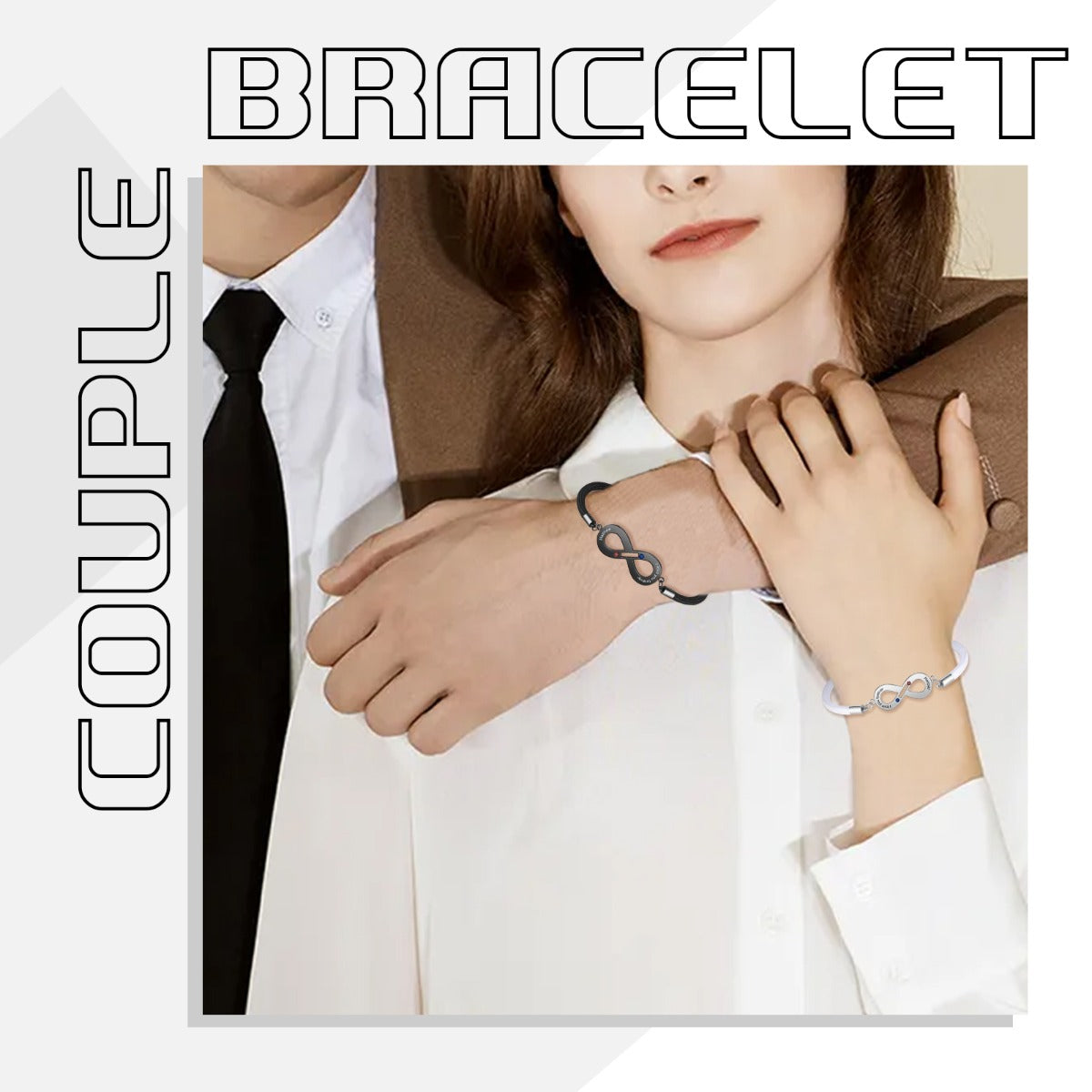 Personalized Stainless Steel Infinity Couple Bracelet