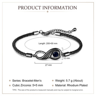 Rhodium Plated Infinity Couple Bracelet