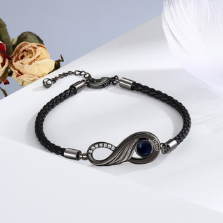 Rhodium Plated Infinity Couple Bracelet