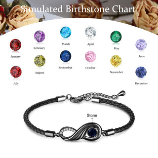 Rhodium Plated Infinity Couple Bracelet