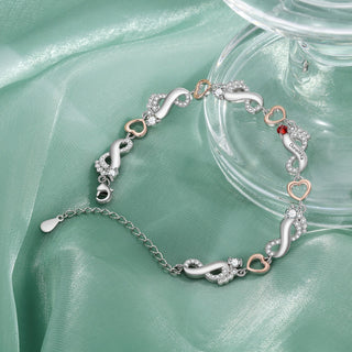 Rhodium Plated Feet Bracelet