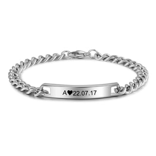 Personalized Stainless Steel Couple Bracelet