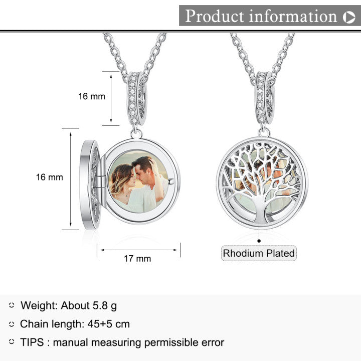 Personalized Sterling Silver Photo Necklace