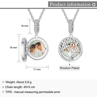 Personalized Sterling Silver Photo Necklace