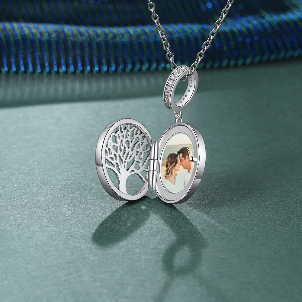 Personalized Sterling Silver Photo Necklace