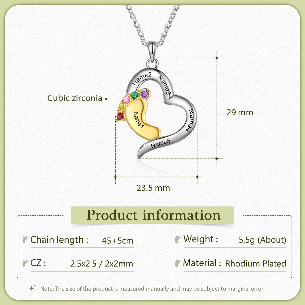 Custom Heart Necklace
