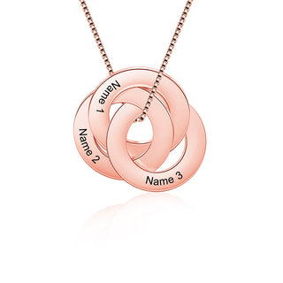 Engraving Name 3 Loops Name Necklace