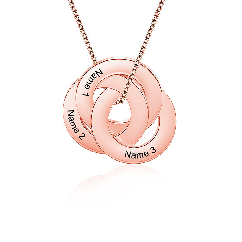 Engraving Name 3 Loops Name Necklace