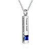 Custom Vertical Bar Ashes Necklace