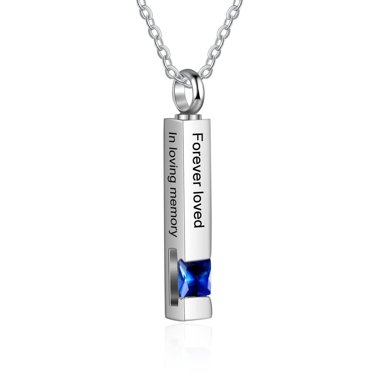 Custom Vertical Bar Ashes Necklace