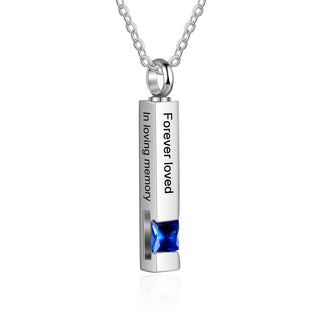 Custom Vertical Bar Ashes Necklace