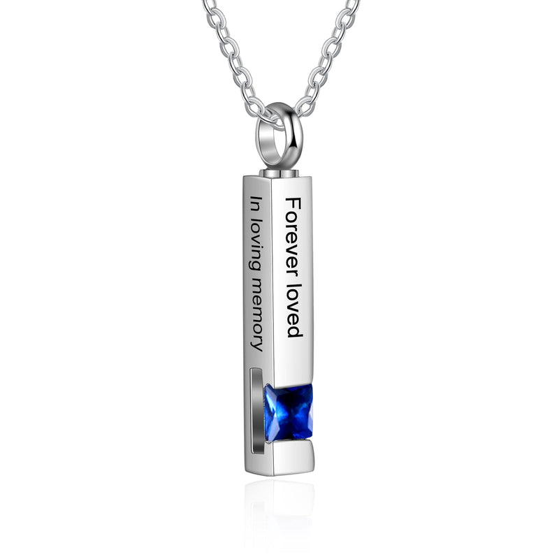 Custom Vertical Bar Ashes Necklace
