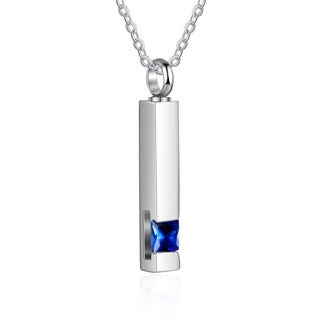 Custom Vertical Bar Ashes Necklace