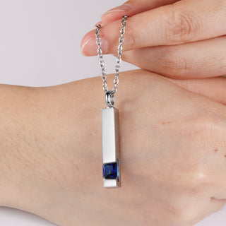 Custom Vertical Bar Ashes Necklace