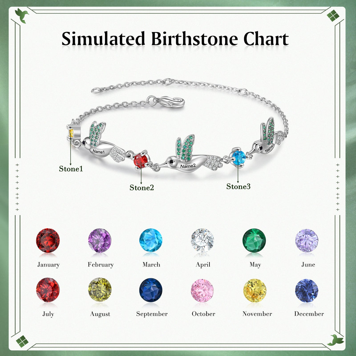 Custom Bird Bracelet