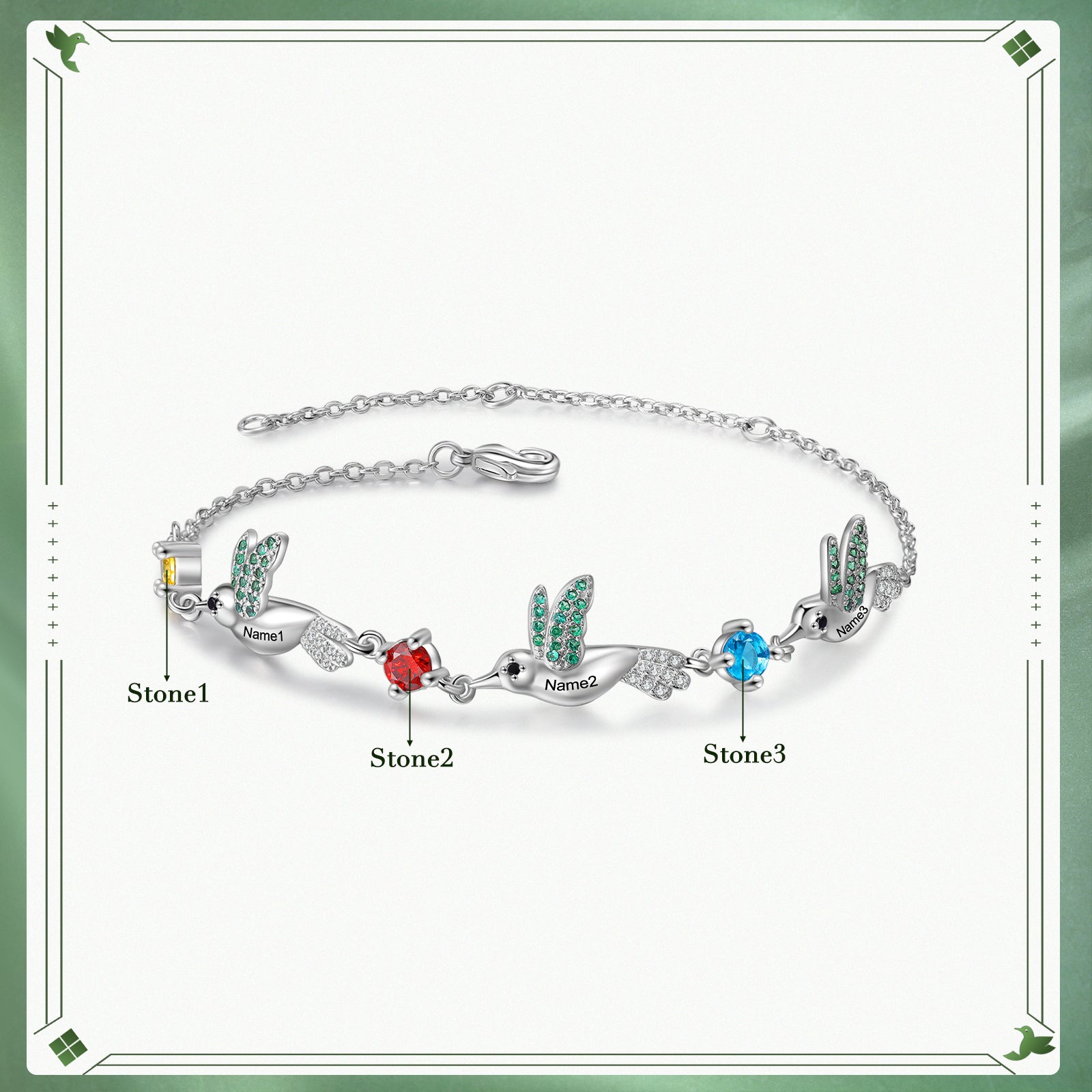 Custom Bird Bracelet