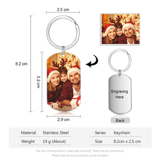 Personalized Stainless Steel Photo Keychain