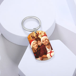 Personalized Stainless Steel Photo Keychain