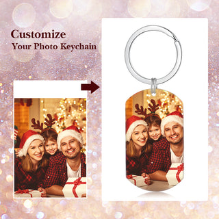 Personalized Stainless Steel Photo Keychain