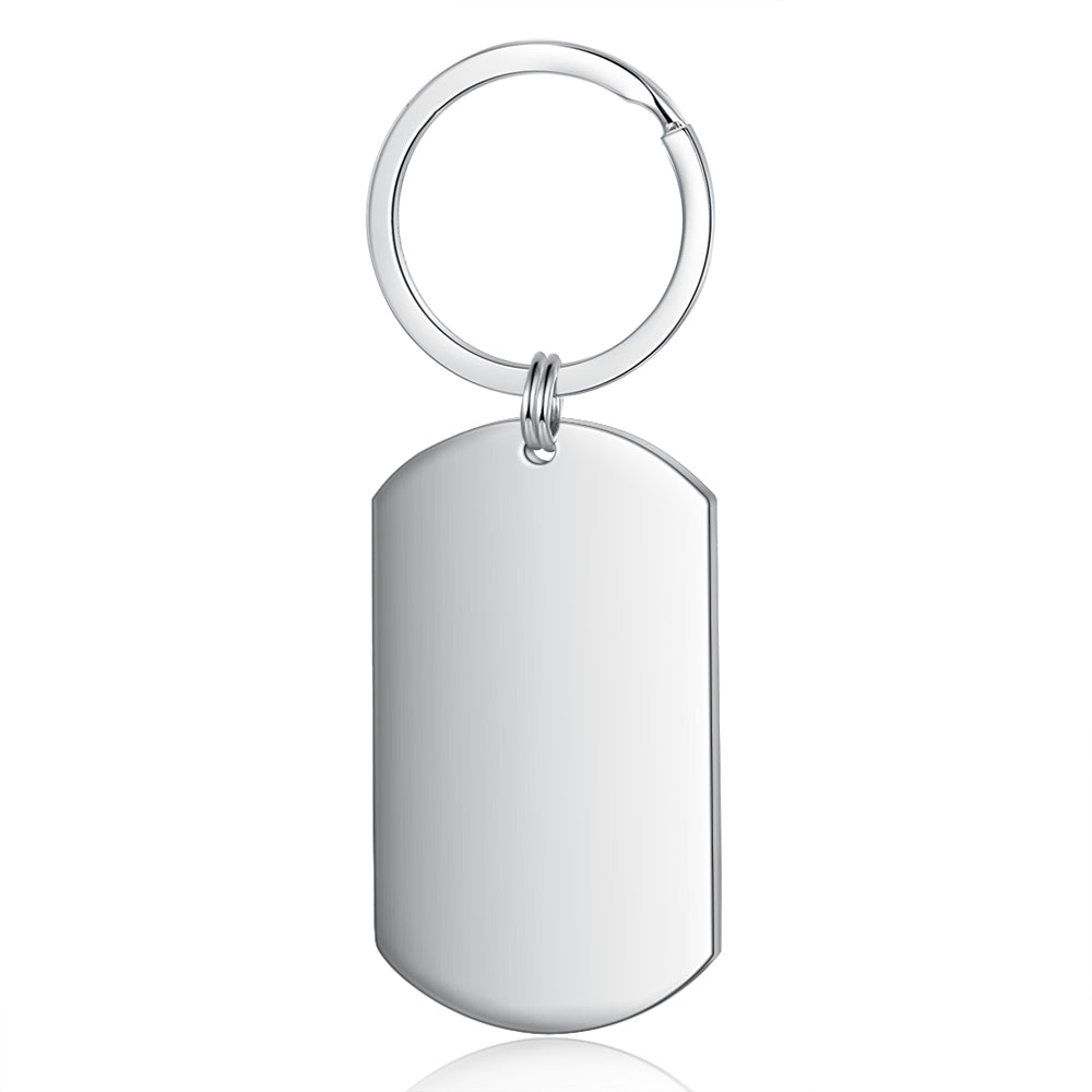 Personalized Stainless Steel Photo Keychain