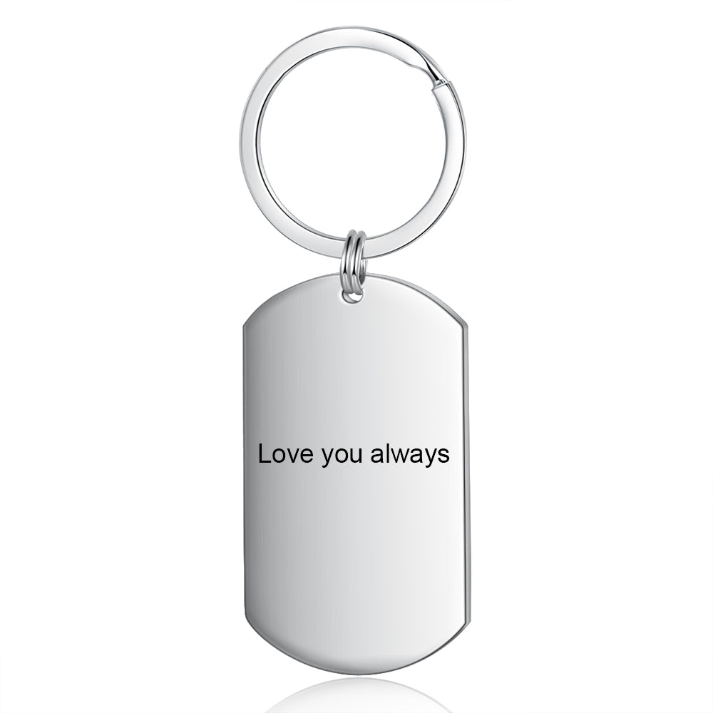 Personalized Stainless Steel Photo Keychain