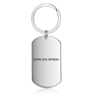 Personalized Stainless Steel Photo Keychain