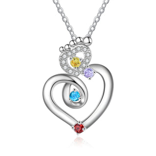 Custom Foot Heart Necklace