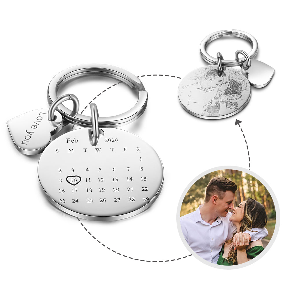 Best Personalized Photo Stainless steel Keychain set