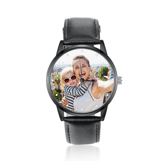 Personalized Alloy Leather Photo Watch