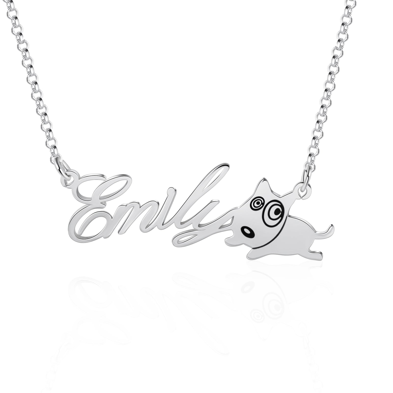 Copper Animal Cat Dog Name Necklcace